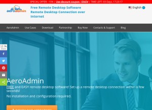 How aeroadmin.com looks like on a tablet such as an iPad.