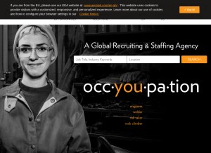 How aerotek.com looks like on a tablet such as an iPad.