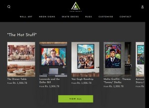 How aesthesy.com looks like on a tablet such as an iPad.