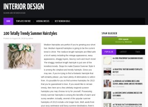 How aesthetecurator.com looks like on a tablet such as an iPad.