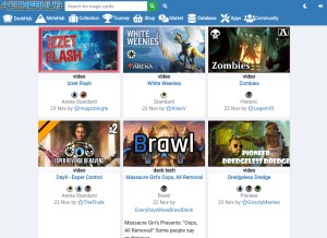 How aetherhub.com looks like on a tablet such as an iPad.