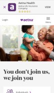 How aetna.com looks like on a mobile device such as an iPhone.