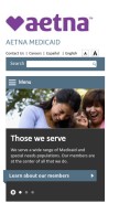 How aetnabetterhealth.com looks like on a mobile device such as an iPhone.