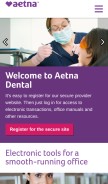 How aetnadental.com looks like on a mobile device such as an iPhone.