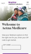 How aetnamedicare.com looks like on a mobile device such as an iPhone.