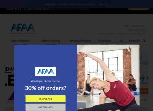 How afaa.com looks like on a tablet such as an iPad.