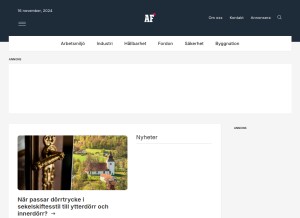 How affarsfokus.com looks like on a tablet such as an iPad.
