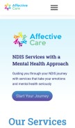 How affectivecare.com.au looks like on a mobile device such as an iPhone.