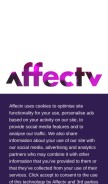 How affectv.com looks like on a mobile device such as an iPhone.