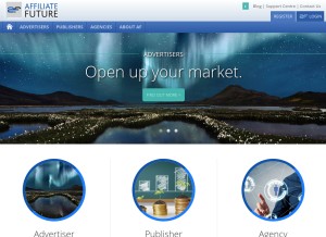 How affiliatefuture.com looks like on a tablet such as an iPad.