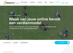 How affiliateprogramma.eu looks like on a tablet such as an iPad.