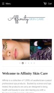 How affinityskincare.com looks like on a mobile device such as an iPhone.