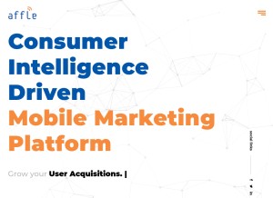 How affle.com looks like on a tablet such as an iPad.