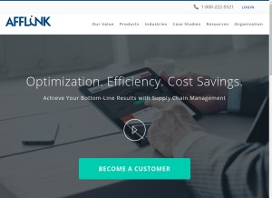 How afflink.com looks like on a tablet such as an iPad.