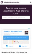 How affordablehousingonline.com looks like on a mobile device such as an iPhone.