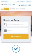 How affordabletours.com looks like on a mobile device such as an iPhone.