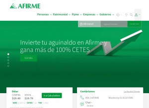 How afirme.com looks like on a tablet such as an iPad.