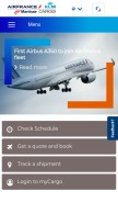 How afklcargo.com looks like on a mobile device such as an iPhone.