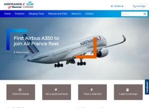 How afklcargo.com looks like on a tablet such as an iPad.