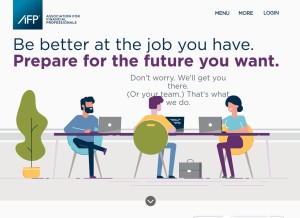 How afponline.org looks like on a tablet such as an iPad.