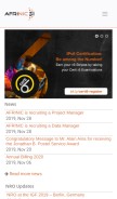 How afrinic.net looks like on a mobile device such as an iPhone.