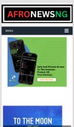 How afronewsng.com looks like on a mobile device such as an iPhone.