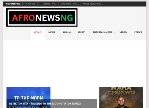 How afronewsng.com looks like on a tablet such as an iPad.