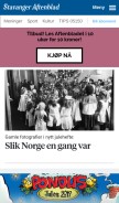 How aftenbladet.no looks like on a mobile device such as an iPhone.