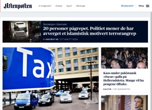 How aftenposten.no looks like on a tablet such as an iPad.