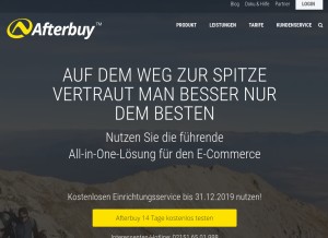 How afterbuy.de looks like on a tablet such as an iPad.