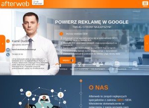 How afterweb.pl looks like on a tablet such as an iPad.