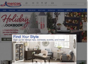 How afw.com looks like on a tablet such as an iPad.
