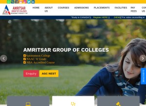 How agcamritsar.in looks like on a tablet such as an iPad.