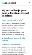 How agconsult.com looks like on a mobile device such as an iPhone.