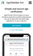How agechecker.net looks like on a mobile device such as an iPhone.