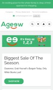 How ageew.com looks like on a mobile device such as an iPhone.