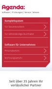 How agenda-software.de looks like on a mobile device such as an iPhone.