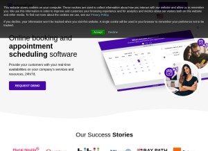 How agendize.com looks like on a tablet such as an iPad.