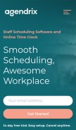 How agendrix.com looks like on a mobile device such as an iPhone.