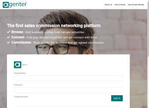 How agenter.com looks like on a tablet such as an iPad.