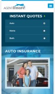 How agentinsure.com looks like on a mobile device such as an iPhone.