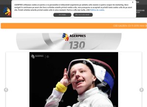 How agerpres.ro looks like on a tablet such as an iPad.