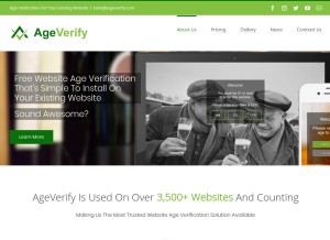 How ageverify.co looks like on a tablet such as an iPad.