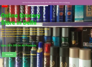 How aggarwalgroceries.com looks like on a tablet such as an iPad.