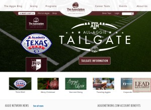 How aggienetwork.com looks like on a tablet such as an iPad.