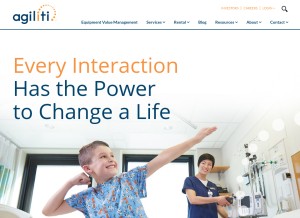 How agilitihealth.com looks like on a tablet such as an iPad.