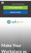 How agilquest.com looks like on a mobile device such as an iPhone.