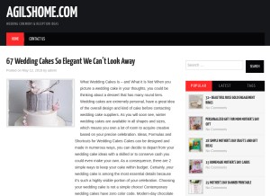 How agilshome.com looks like on a tablet such as an iPad.