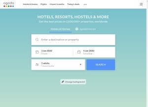 How agoda.com looks like on a tablet such as an iPad.