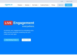 How agora.io looks like on a tablet such as an iPad.